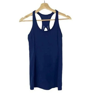Lululemon Navy Blue Open Racerback Fitted Athletic Tank Top 4